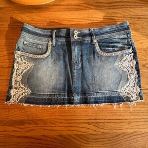 Vanilla Star Denim Mini Skirt NWOT Jr 13